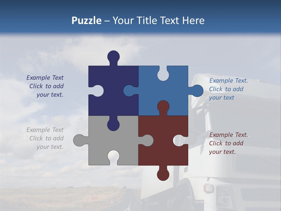 The Lorry On A Road PowerPoint Template