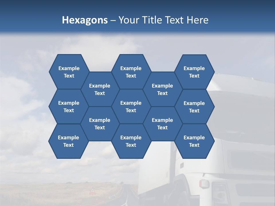 The Lorry On A Road PowerPoint Template