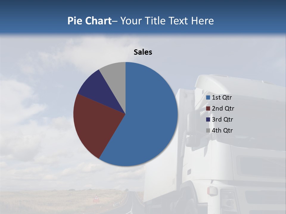 The Lorry On A Road PowerPoint Template