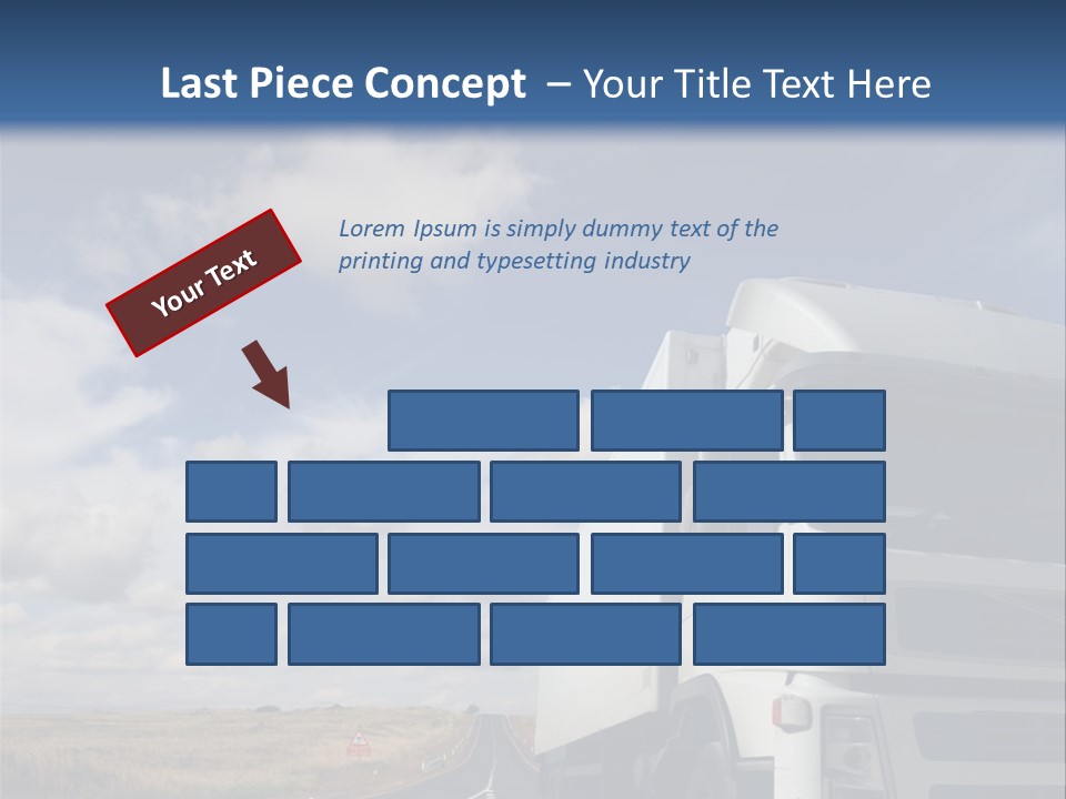 The Lorry On A Road PowerPoint Template