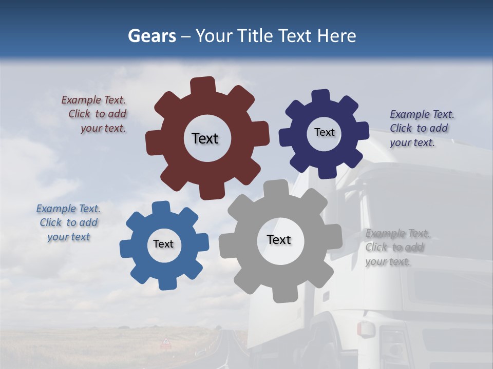 The Lorry On A Road PowerPoint Template