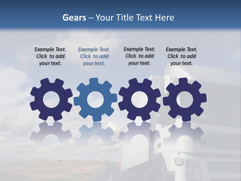 The Lorry On A Road PowerPoint Template