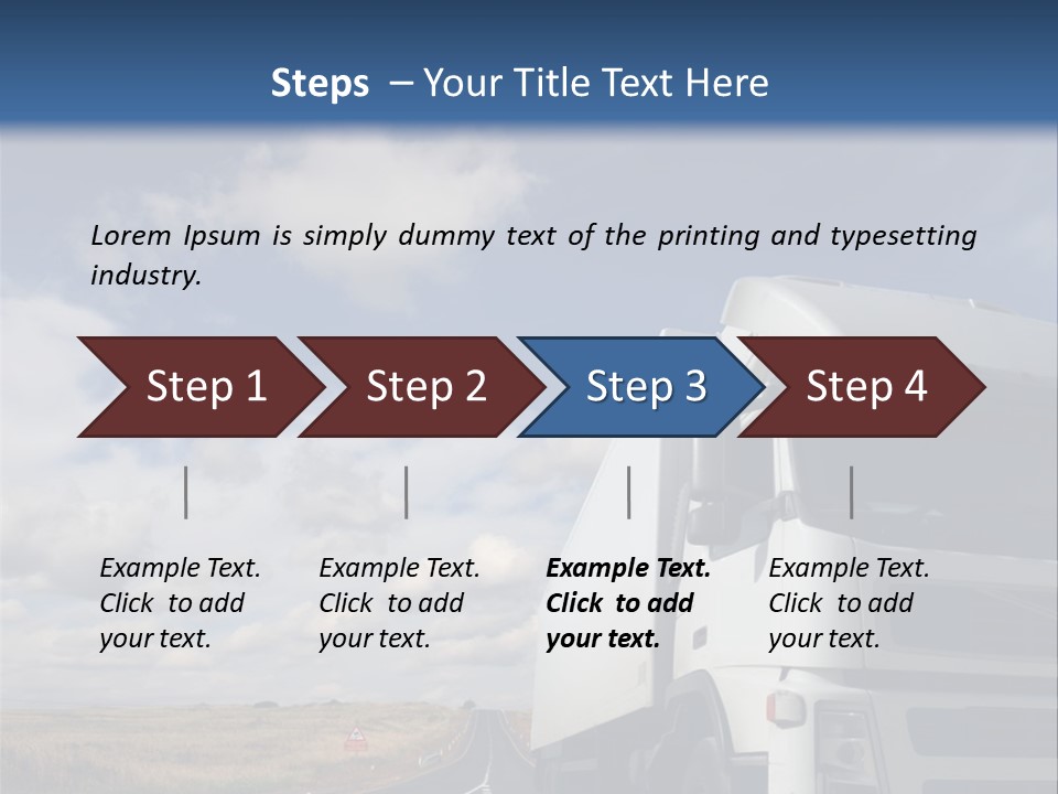 The Lorry On A Road PowerPoint Template