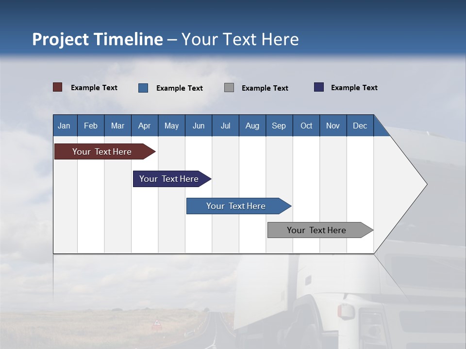 The Lorry On A Road PowerPoint Template