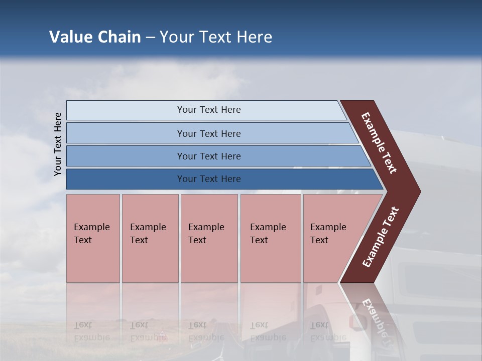 The Lorry On A Road PowerPoint Template