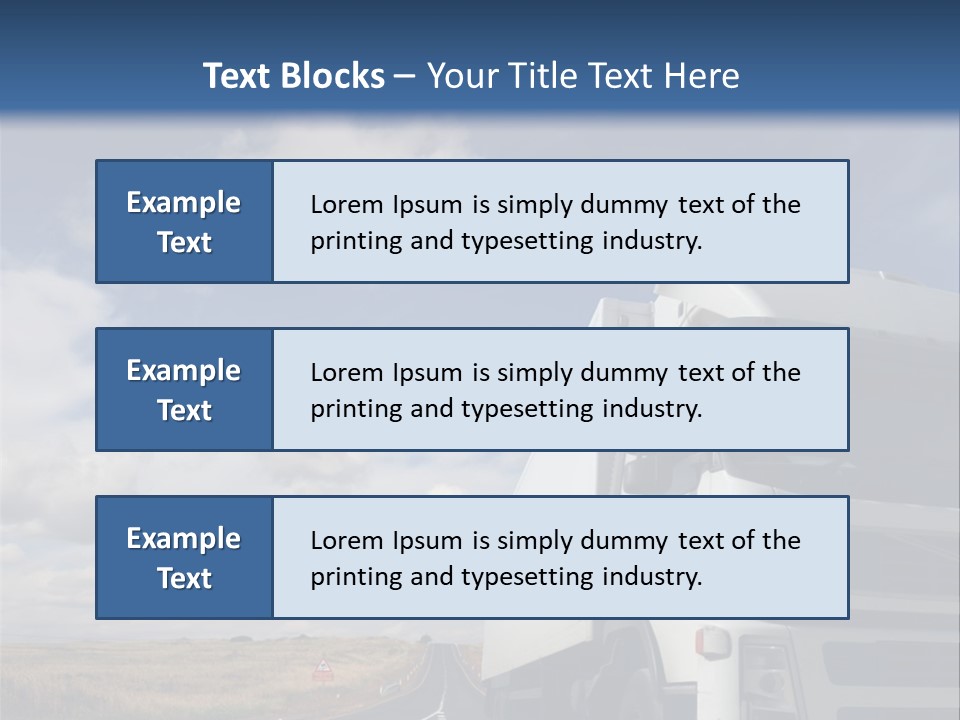The Lorry On A Road PowerPoint Template