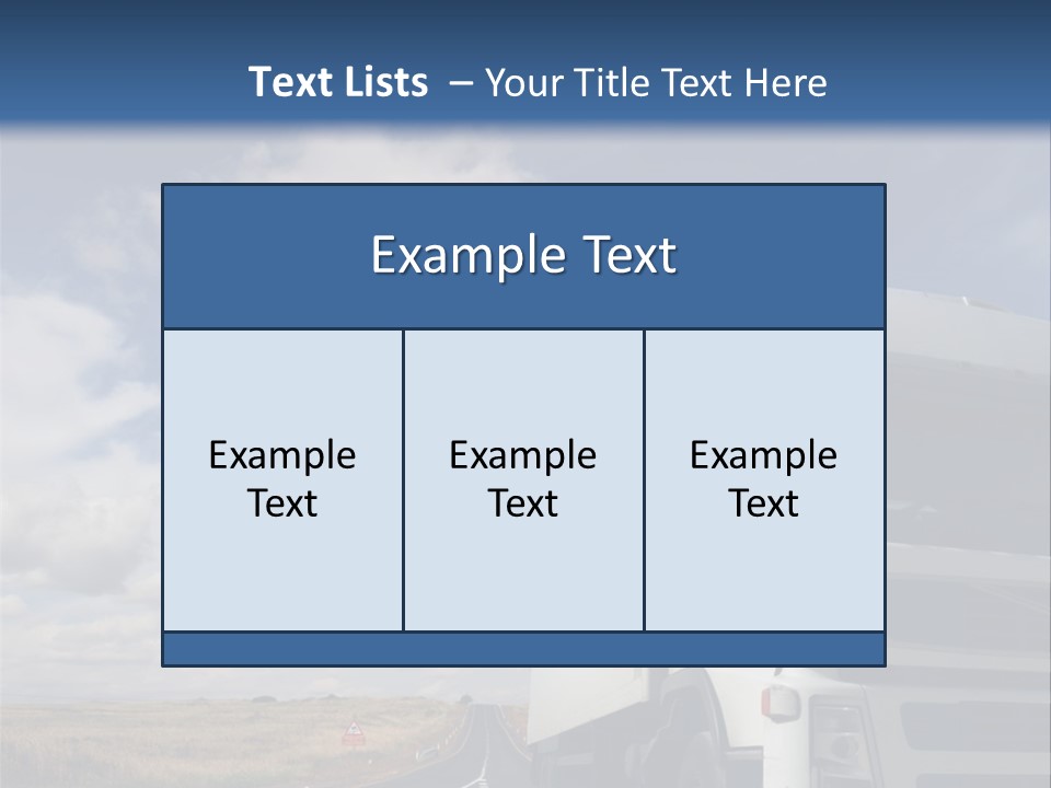 The Lorry On A Road PowerPoint Template