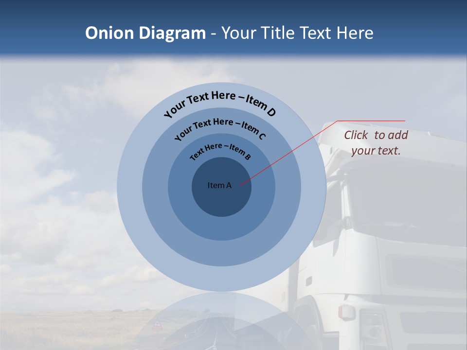 The Lorry On A Road PowerPoint Template