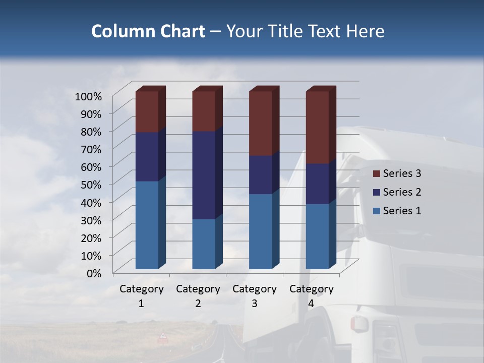 The Lorry On A Road PowerPoint Template