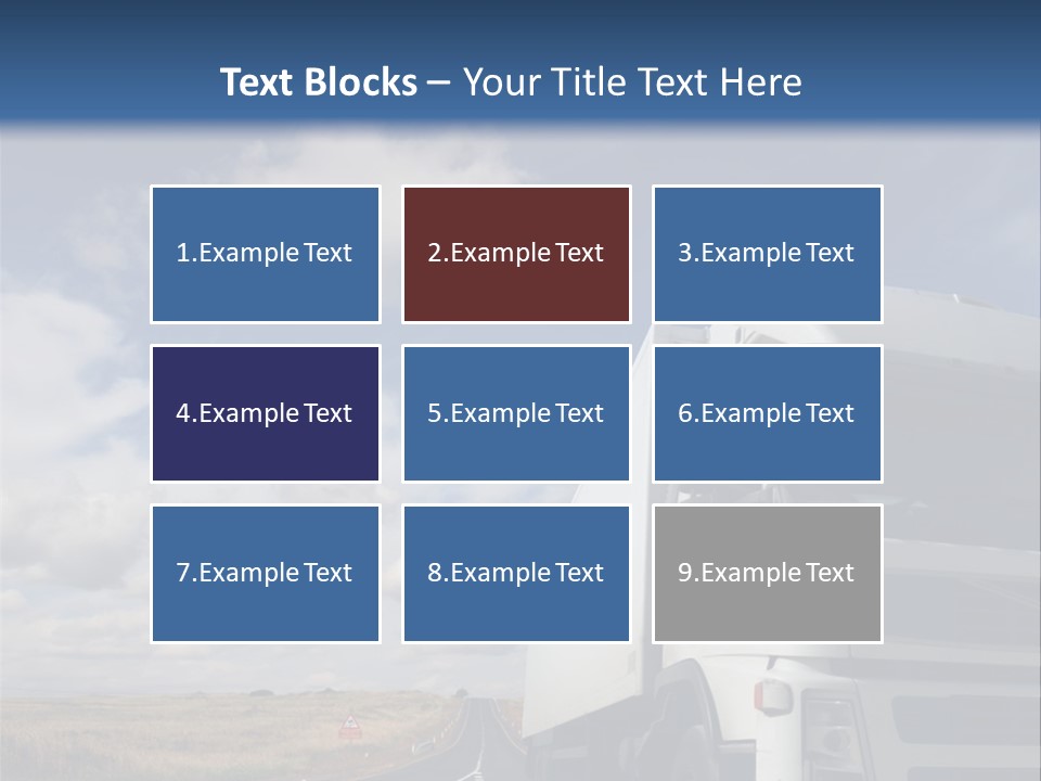 The Lorry On A Road PowerPoint Template