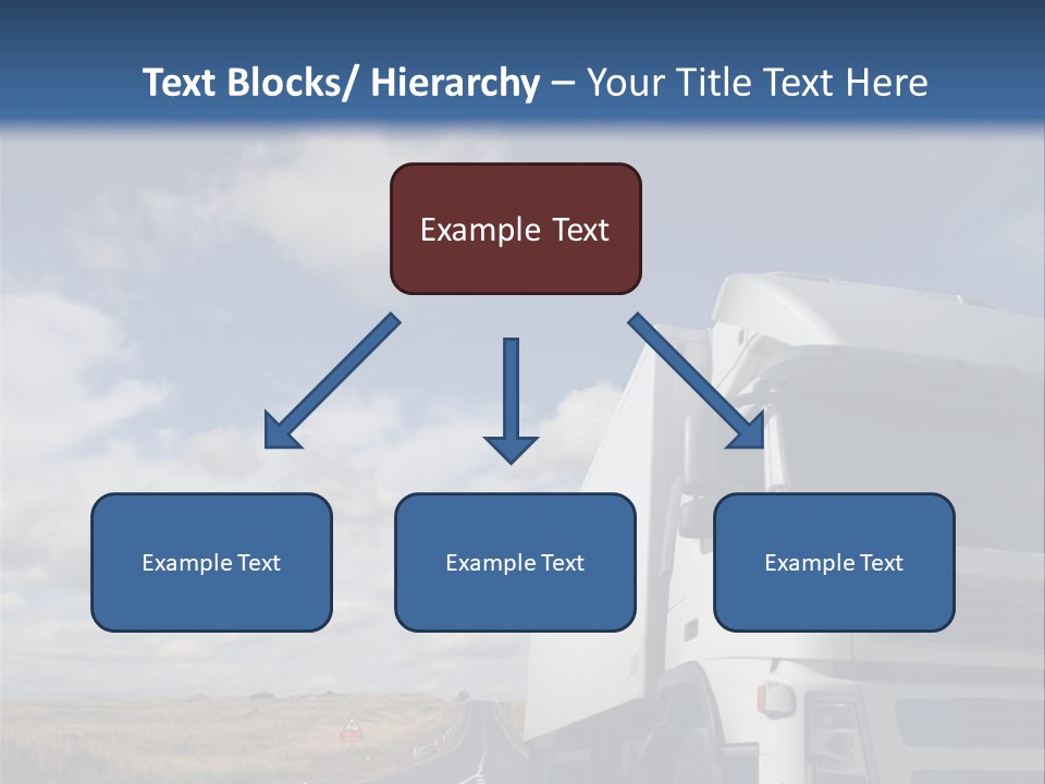 The Lorry On A Road PowerPoint Template