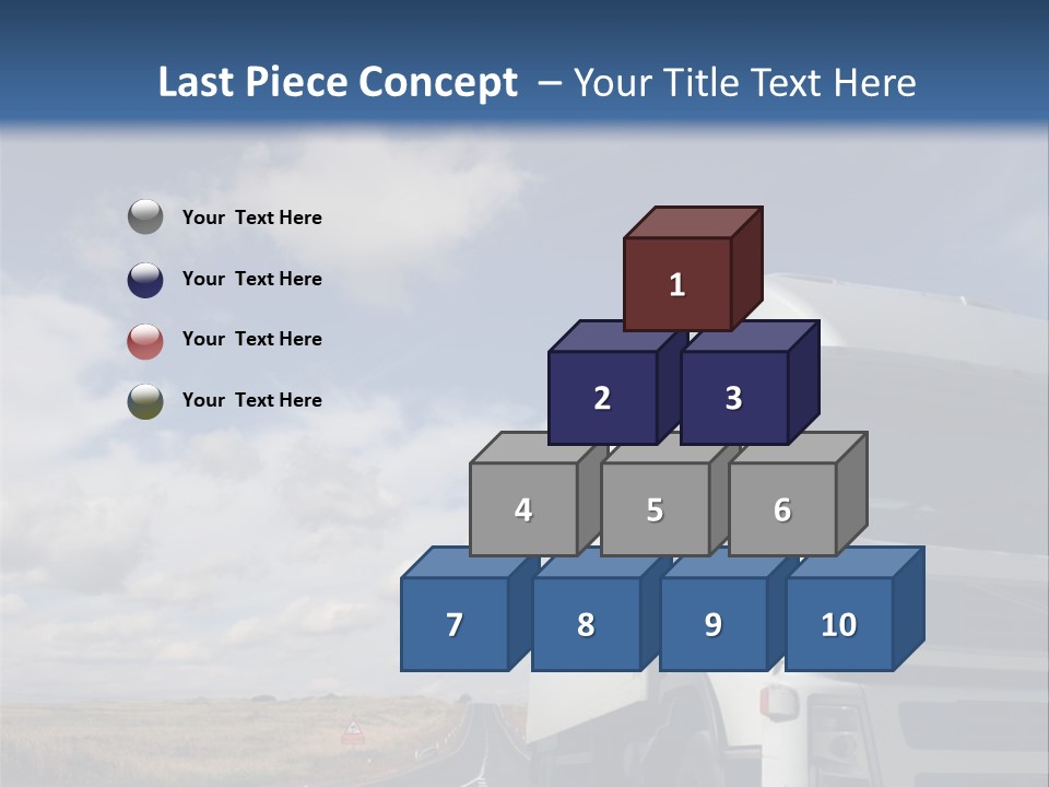 The Lorry On A Road PowerPoint Template