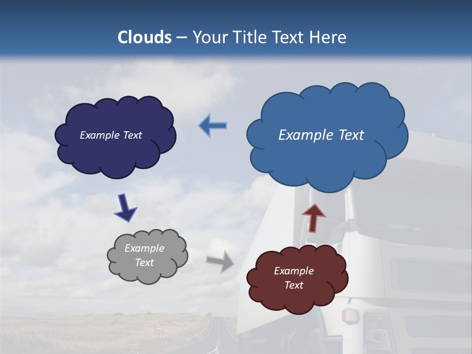 The Lorry On A Road PowerPoint Template
