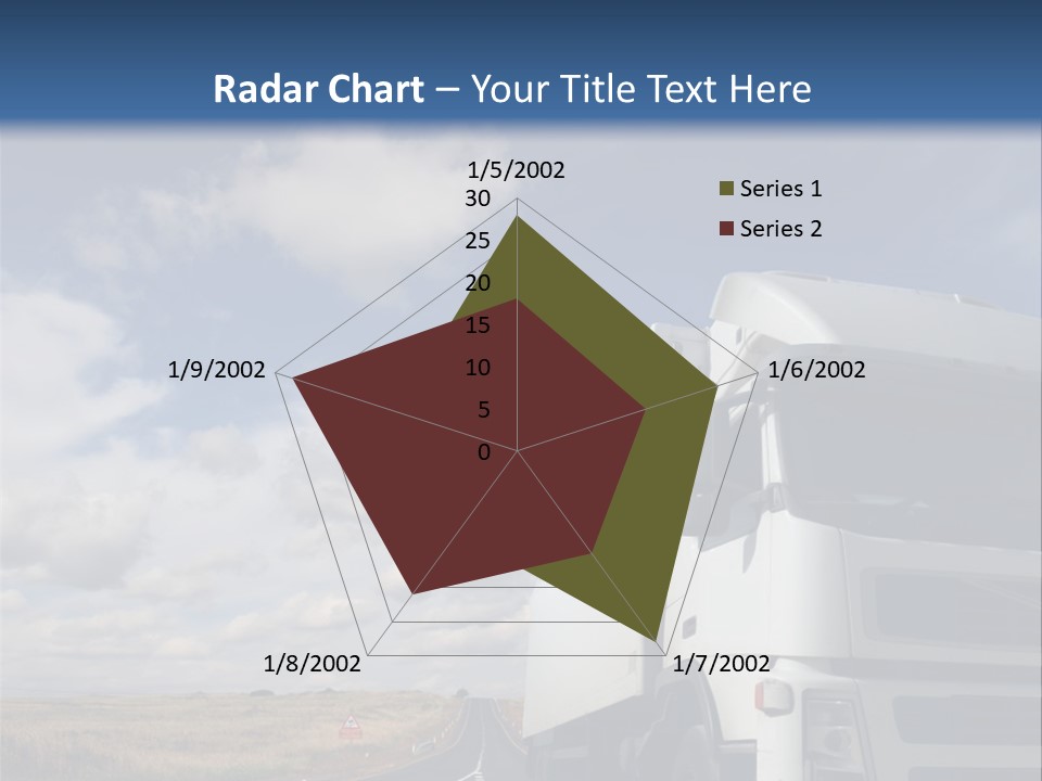 The Lorry On A Road PowerPoint Template