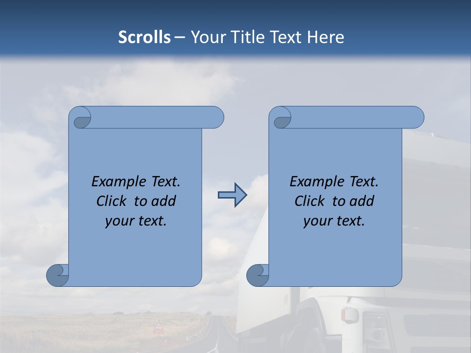 The Lorry On A Road PowerPoint Template