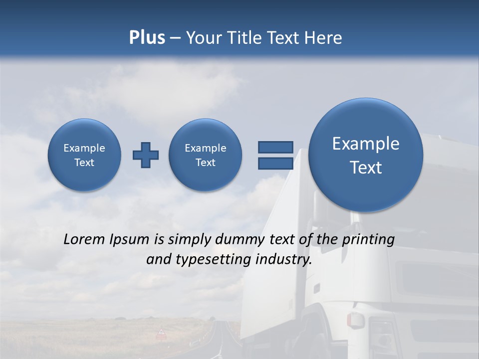 The Lorry On A Road PowerPoint Template