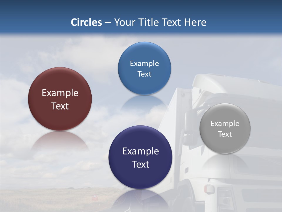 The Lorry On A Road PowerPoint Template