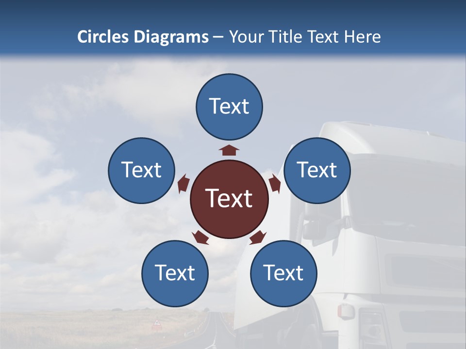 The Lorry On A Road PowerPoint Template