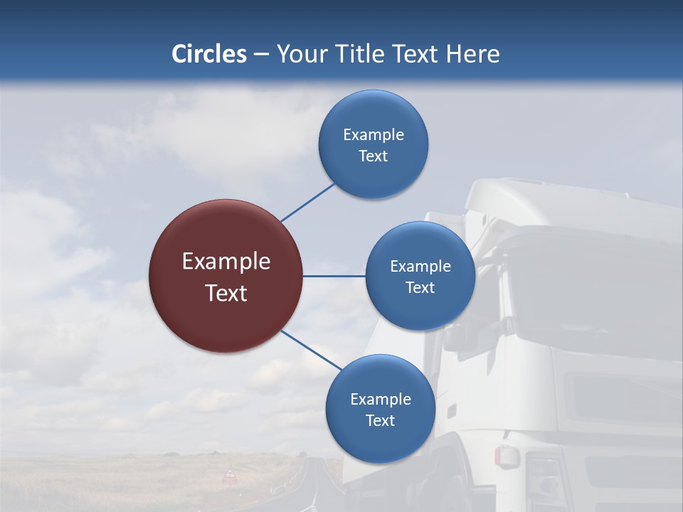 The Lorry On A Road PowerPoint Template