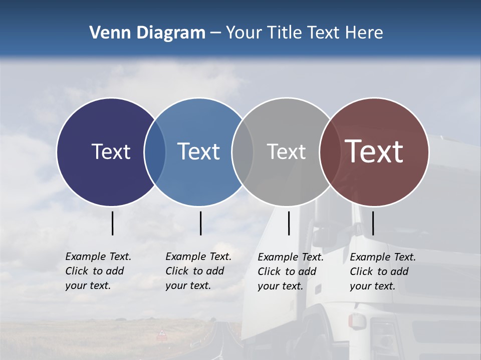 The Lorry On A Road PowerPoint Template
