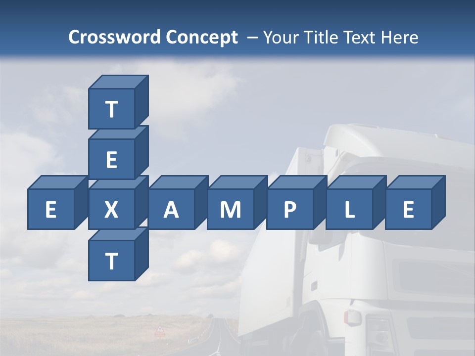 The Lorry On A Road PowerPoint Template
