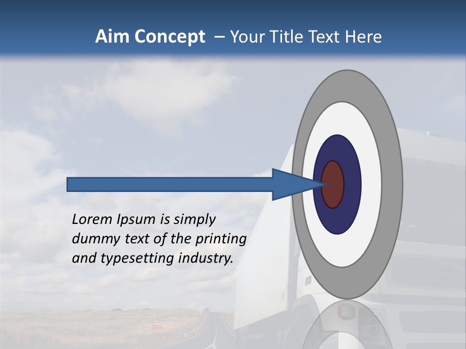 The Lorry On A Road PowerPoint Template