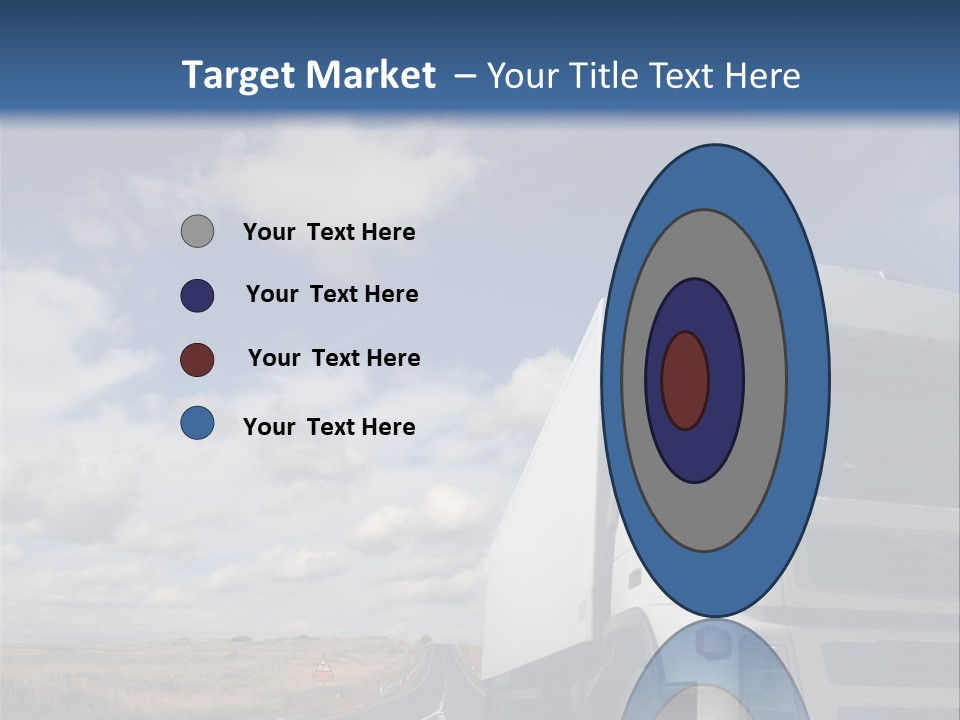 The Lorry On A Road PowerPoint Template