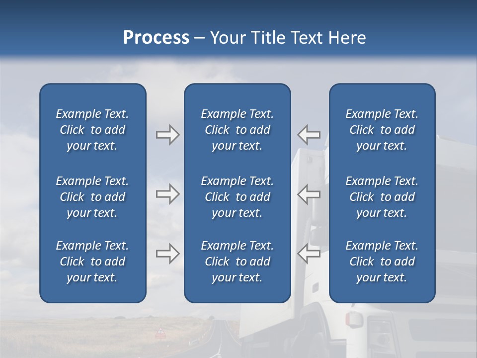 The Lorry On A Road PowerPoint Template