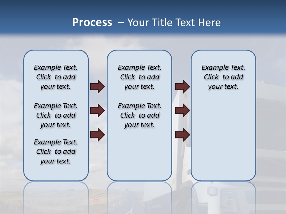 The Lorry On A Road PowerPoint Template
