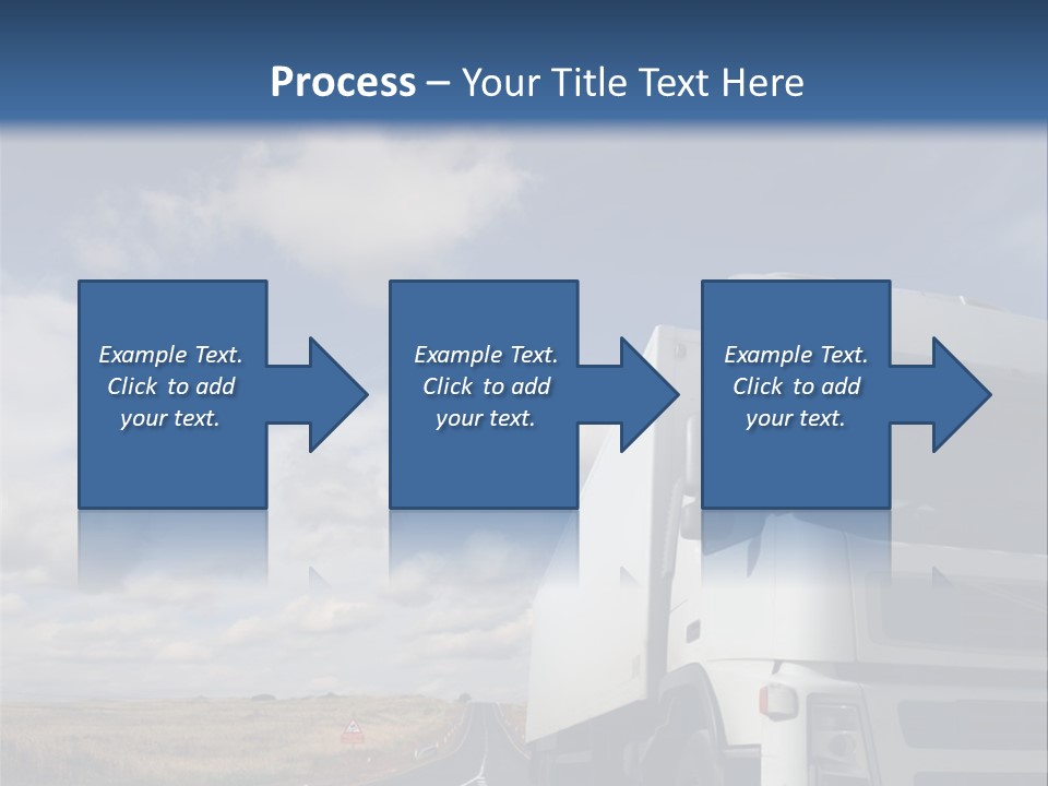 The Lorry On A Road PowerPoint Template