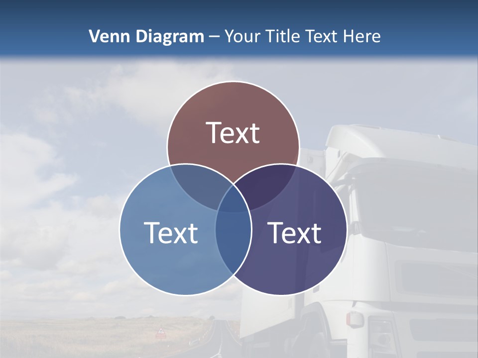 The Lorry On A Road PowerPoint Template