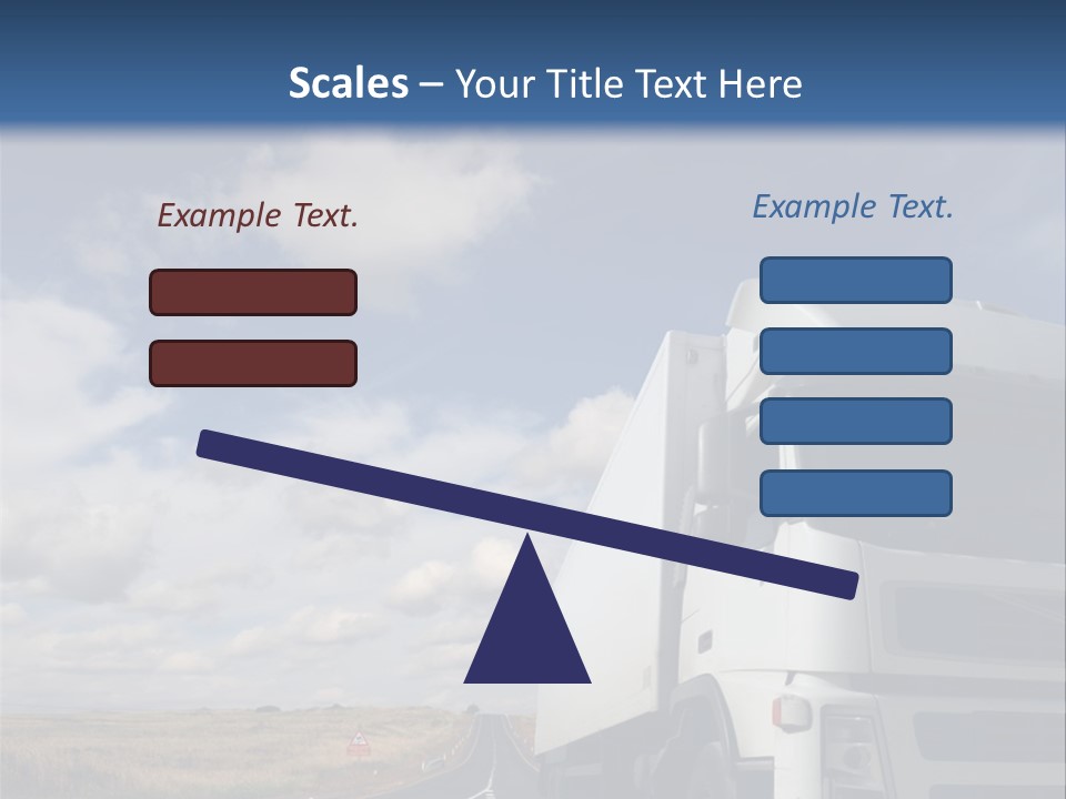 The Lorry On A Road PowerPoint Template