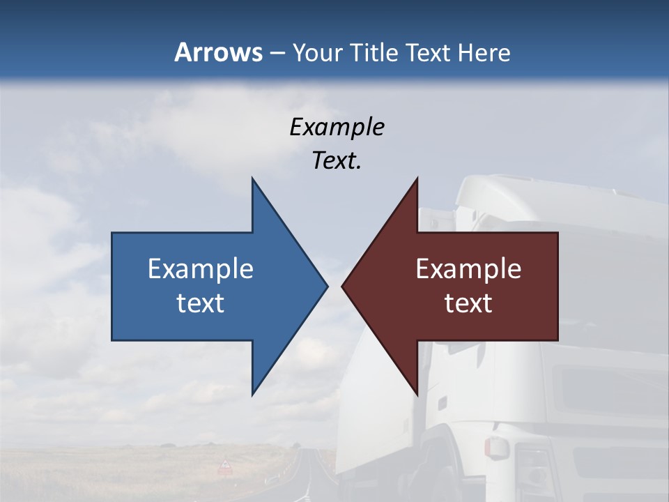 The Lorry On A Road PowerPoint Template