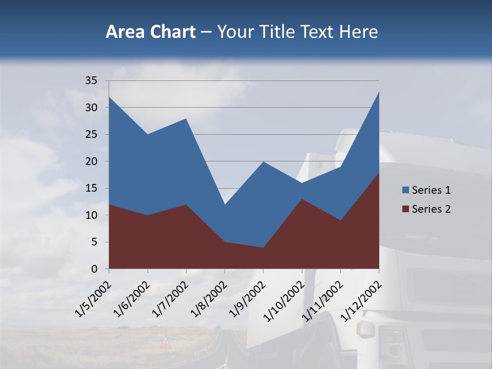 The Lorry On A Road PowerPoint Template