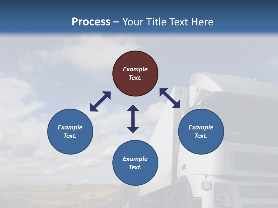 The Lorry On A Road PowerPoint Template