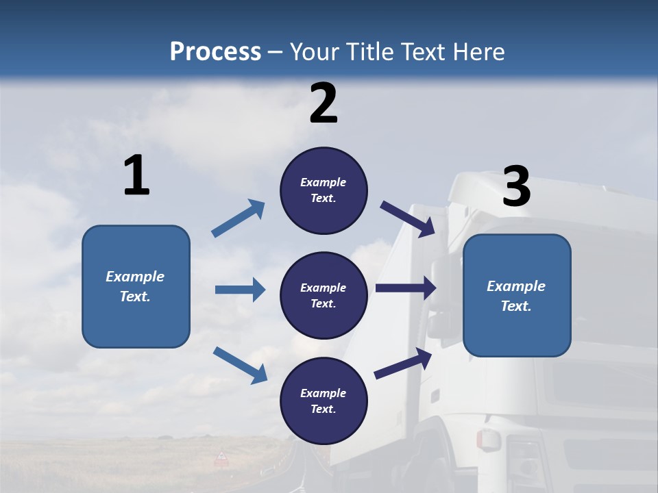 The Lorry On A Road PowerPoint Template