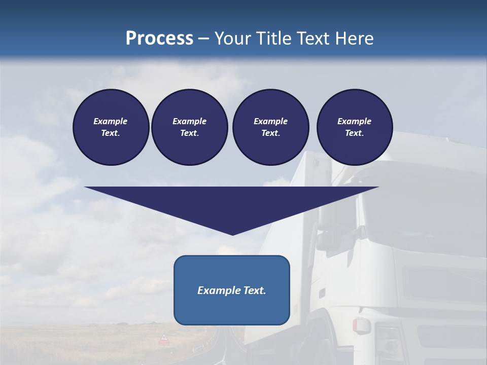The Lorry On A Road PowerPoint Template