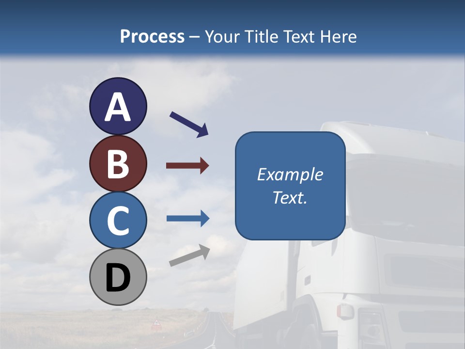 The Lorry On A Road PowerPoint Template