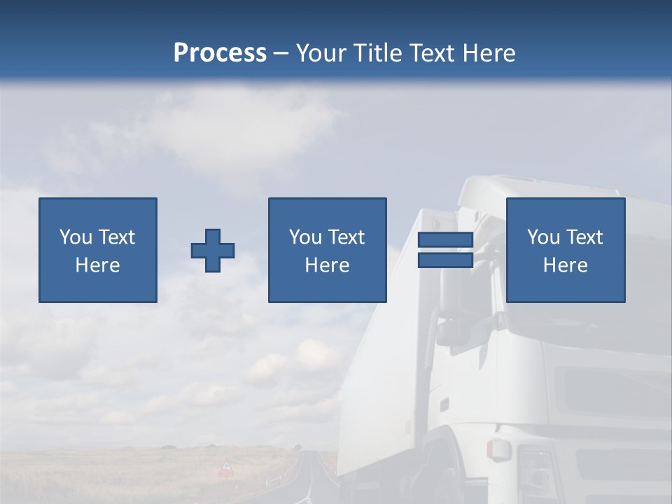 The Lorry On A Road PowerPoint Template