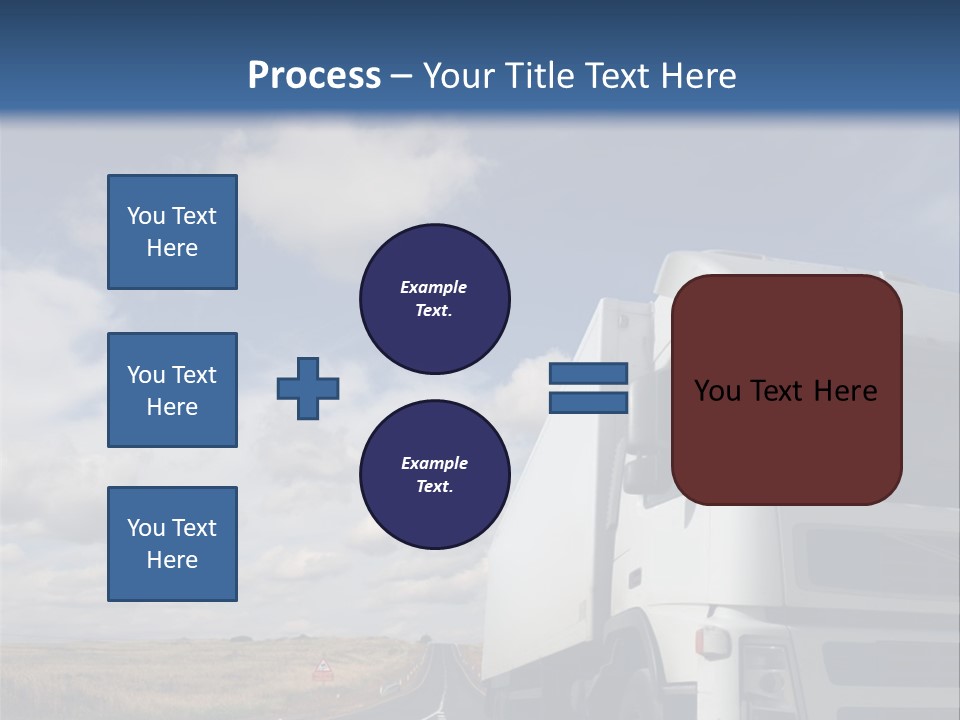 The Lorry On A Road PowerPoint Template