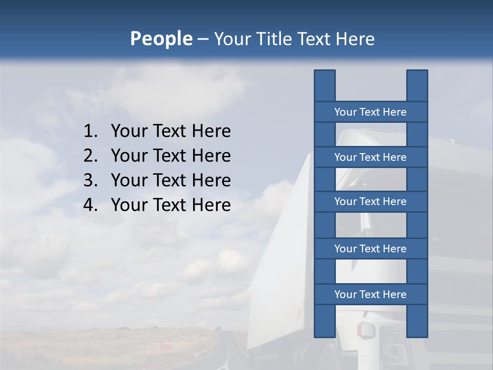 The Lorry On A Road PowerPoint Template