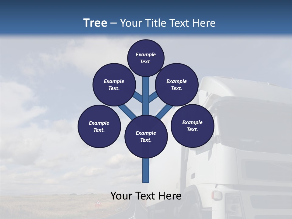 The Lorry On A Road PowerPoint Template