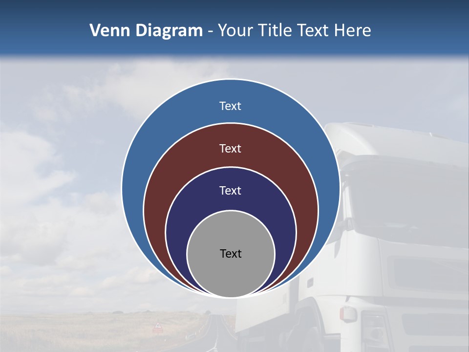 The Lorry On A Road PowerPoint Template