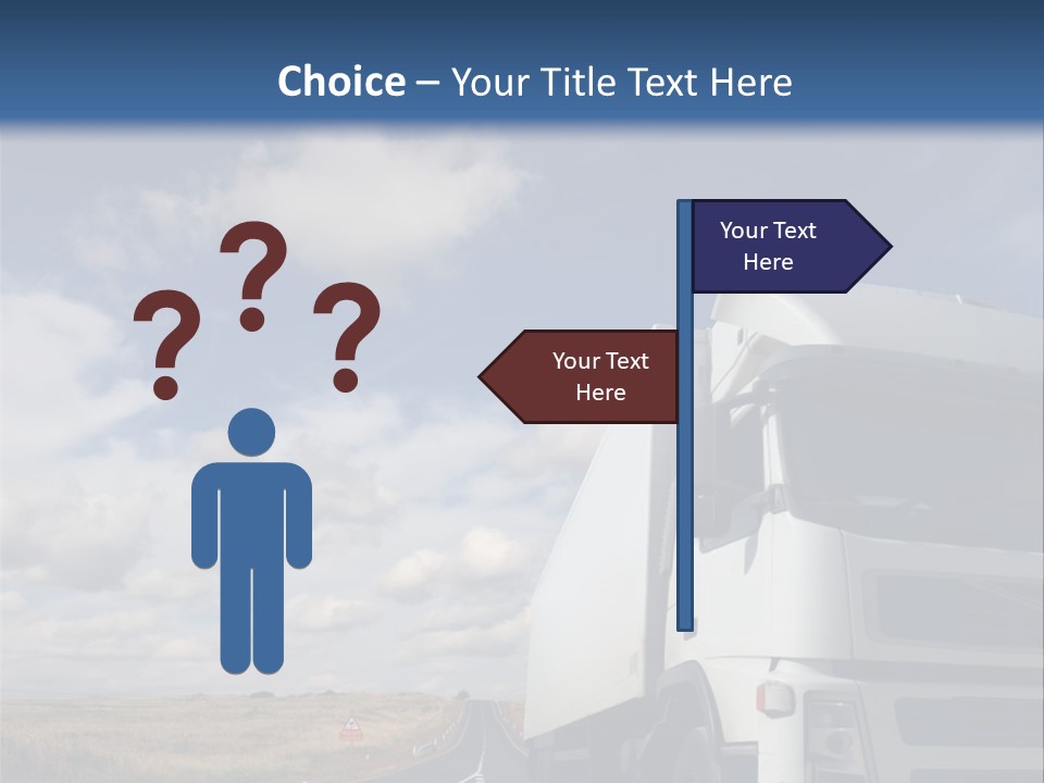 The Lorry On A Road PowerPoint Template