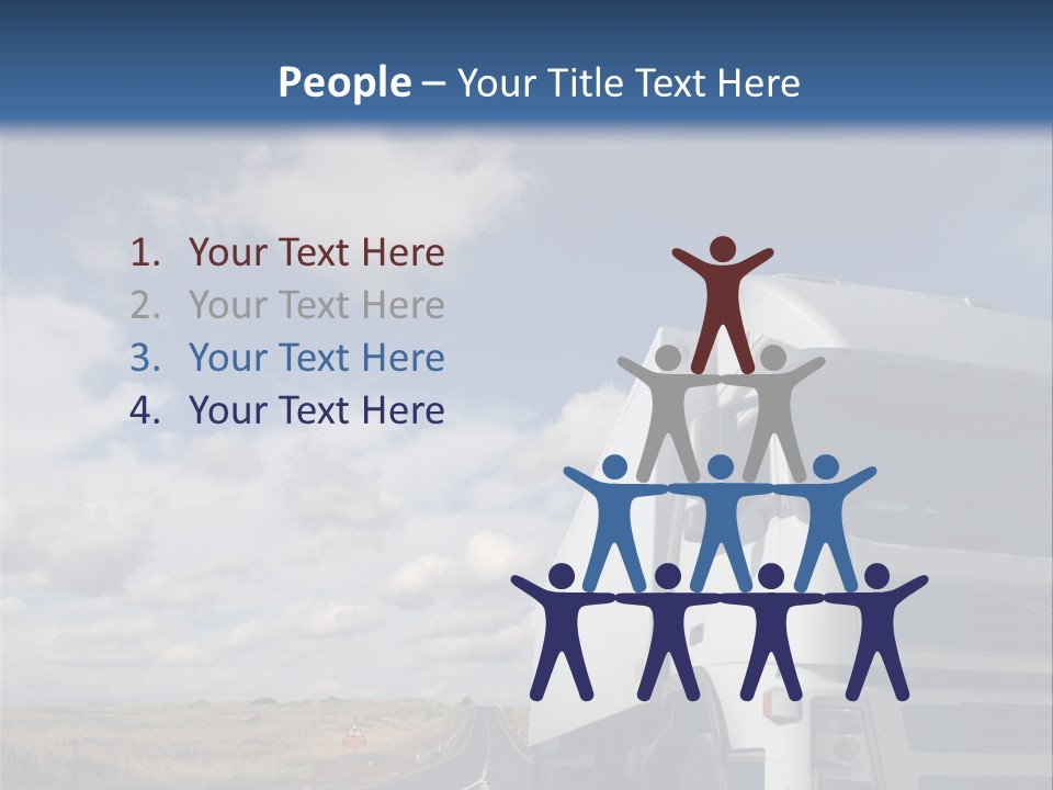 The Lorry On A Road PowerPoint Template