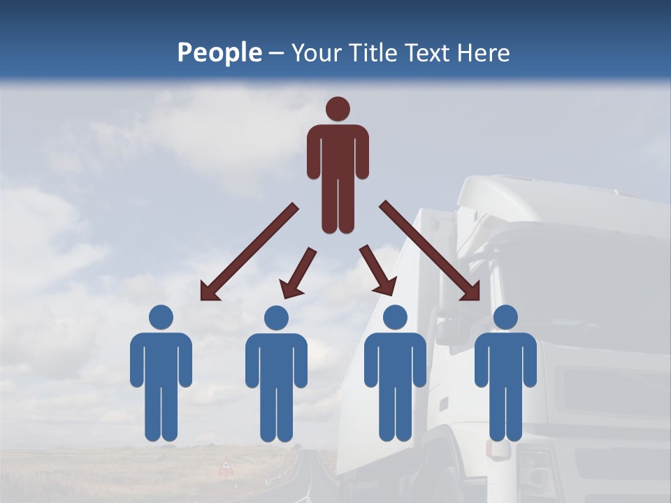 The Lorry On A Road PowerPoint Template