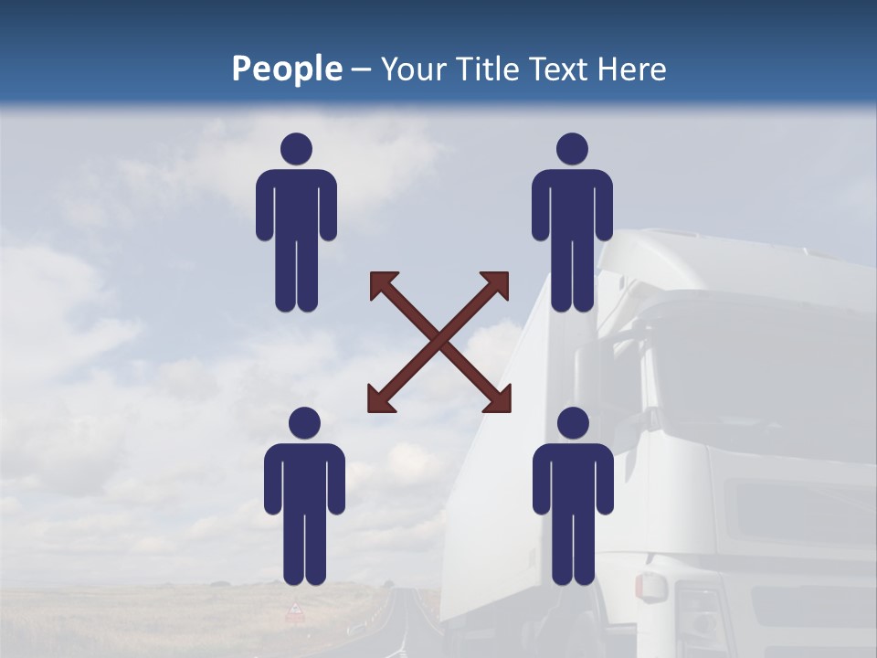 The Lorry On A Road PowerPoint Template
