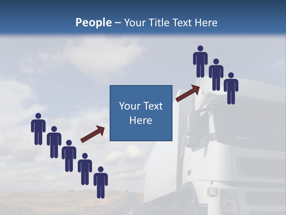 The Lorry On A Road PowerPoint Template