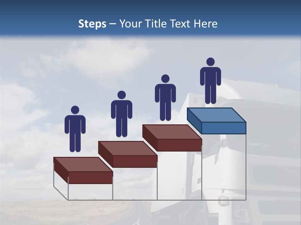 The Lorry On A Road PowerPoint Template