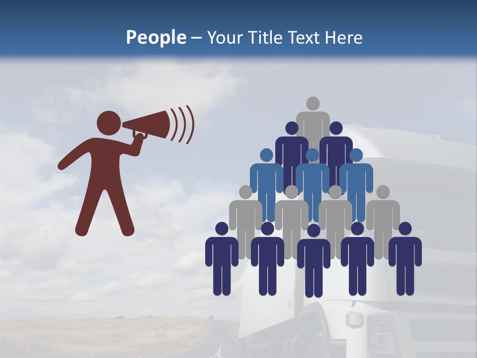 The Lorry On A Road PowerPoint Template